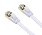 Preview: Patch cord Cat.6, flat, PiMF/STP, white, 3m DINIC Box