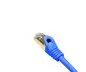 Preview: Premium Cat.7 Patchkabel, LSZH, 2x RJ45 Stecker, Kupfer, blau, 0,30m