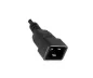 Preview: Warm device cable C15 to C20, 1mm², extension, VDE, black, length 1.80m