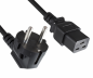 Preview: Power cable KS C 8305 to C19, 1.5mm², KC, 1.8m KS C 8305 (YP-22K) - C19, black