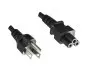 Preview: Power cable Japan type B to C5, 0,75mm², approvals: JET/PSE, VCTF, black, length 1.80m