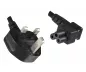 Preview: Power cable England UK type G 5A to C5 90°, 0,75mm², approval: ASTA, black, length 5,00m