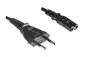 Preview: Câble secteur prise européenne type C sur C7, 0,75mm², VDE, noir, longueur 1,80m