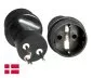 Preview: Power adapter Denmark CEE 7/3 to DNK type K CEE 7/3 socket/DNK 3pin type K plug, YL-2623