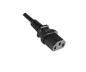 Preview: Cold device cable C13 to C14, 0.75mm², extension, VDE, black, length 0.75m