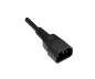 Preview: Cold device cable C13 to C14, 0.75mm², extension, VDE, black, length 0.75m