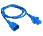 Preview: Kabel för varmvattenberedare C14 till C15, 1mm², H05V2V2F3G 1mm², förlängning, 1,5m, blå
