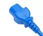 Preview: Warm appliance cable C14 to C15, 1mm², H05V2V2F3G 1mm², extension, 1.5m, blue