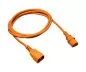 Preview: Cold appliance cable C13 to C14, 0,75mm², extension, VDE, orange, length 1,00m