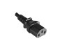 Preview: Cold appliance cable C13 to C14, YP-32/YC-12 LSZH, 1mm², extension, VDE, black, length 3,00m