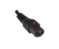 Preview: Power cord England UK type G 5A to C13, with lock, 1,00mm², approval: BSI or ASTA, black, length 2,00m
