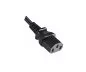 Preview: Power cable with an extra-large cross-section of 1.5mm², CEE 7/7 90° to C13, VDE-certified, black, 1.80m