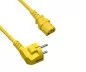 Preview: Câble secteur Europe CEE 7/7 90° sur C13, 0,75mm², VDE, jaune, longueur 1,80m
