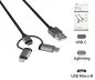 Preview: Cable de datos/carga USB 3 en 1 premium, 1,00 m USB A a 1x USB C / 1x Micro USB o 1x Lightning
