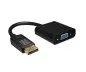 Preview: DINIC Adapter, DisplayPort to VGA, 15cm, DP male to VGA female, black