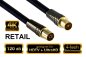 Preview: 120dB prémiový anténní kabel koaxiální zástrčka do zásuvky, DINIC Dubai Range, černý, DINIC blistr, délka 1,00 m