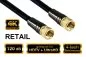 Preview: 120dB Premium SAT Koaxialkabel F-Stecker/Stecker, DINIC Dubai Range, vergoldet, schwarz, DINIC Blister, Länge 1,00m