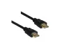 Preview: HDMI-kabel 19-pens A naar A plug, hoge snelheid, Ethernet-kanaal, 4K2K@60Hz, zwart, lengte 3,00m, polyester zakje