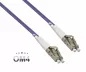 Preview: FO cable OM4, 50µ, LC / LC connector multimode, ericaviolet, duplex, LSZH, 30m