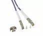 Preview: FO cable OM4, 50µ, LC / LC connector multimode, ericaviolet, duplex, LSZH, 30m