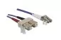 Preview: Cavo in fibra ottica OM4, 50µ, connettore LC / SC multimodale, eric violet, duplex, LSZH, 7m