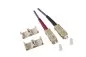Preview: Šviesolaidinis kabelis OM4, 50µ, SC / SC jungtis daugiamodė, violetinės spalvos, dvipusis, LSZH, 30 m