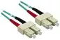 Preview: LWL Kabel OM3, 50µ, SC/SC Multimode, 200m SC Stecker/Stecker, duplex, LSZH, türkis