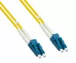 Preview: Câble à fibres optiques OS1, 9µ, LC / LC mâle, monomode, duplex, jaune, LSZH, 2m
