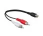 Preview: DINIC audio cable 1x cinch socket - 2x plug, 0.2m, black