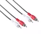 Preview: DINIC Audio Kabel 2x Cinch St. auf St., 5m Anschlusskabel schwarz