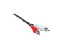 Preview: Kabel audio z wtyczką 3,5 mm na 2x wtyczkę RCA, czarny, woreczek foliowy DINIC, długość 1,00 m