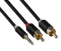 Preview: Audio-Kabel 3,5mm KlinkenSt. auf 2x Cinch St., 10m