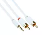 Preview: Audio Kabel 3,5mm Klinken St. auf 2x Cinch St., 2m DINIC Monaco Range, weiß