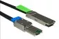 Preview: MADISON QSFP SFF-8436 auf mini SAS SFF-8088, 1,00m versilbertes Kupferkabel, AWG 28