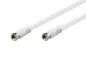 Preview: DINIC SAT cable F-secker/conector, blanco, DINIC polybag, longitud 2.50m