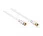 Preview: Cabo coaxial DINIC SAT 2x conetor F, 120dB, 1,5m conectores banhados a ouro, blindagem quádrupla, branco