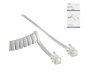 Preview: DINIC telephone handset spiral cable, RJ10 4P4C modular plug to plug, white, length 2.00m, box