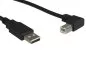 Preview: USB 2.0 Kabel A auf B St. links abgewinkelt, AWG 28/24, schwarz, 0,50m