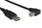Preview: USB 2.0 Cable A to B male, right angled, black, 0,50m