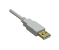 Preview: HQ USB 2.0 Cable A male to B male, 28 AWG / 2C, 26 AWG / 2C, white, 5,00m, DINIC Box