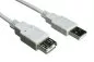 Preview: Rallonge USB 2.0 A mâle vers A femelle, UL 2725, 28 AWG/2C, 26 AWG/2C, gris, 3,00m