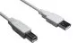 Preview: DINIC USB 2.0 Kabel A Stecker auf B Stecker, 28 AWG / 2C, 26 AWG / 2C, grau, 5,00m