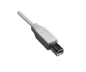 Preview: DINIC USB 2.0 Kabel A Stecker auf B Stecker, 28 AWG / 2C, 26 AWG / 2C, grau, 5,00m