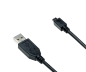 Preview: Cabo micro USB ficha A para ficha micro B, preto, 2,00 m, saco plástico DINIC