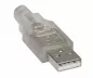 Preview: Cavo mini USB 2.0, da spina A a mini spina a 5 pin, trasparente, 2,00 m, sacchetto DINIC