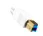 Preview: USB 3.0 Kabel A Stecker auf B Stecker, vergoldete Kontakte, weiß, 2,00m, Plastiktüte