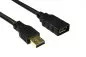 Preview: USB 3.0 Verlängerung, A Stecker auf A Buchse, vergoldete Kontakte, schwarz, 2,00m, DINIC Polybag