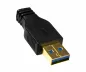 Preview: USB 3.0 Verlängerung, A Stecker auf A Buchse, vergoldete Kontakte, schwarz, 2,00m, DINIC Polybag
