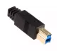 Preview: USB 3.0 Kabel A Stecker auf B Stecker, vergoldete Kontakte, schwarz, 3,00m, DINIC Polybag