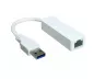Preview: USB Adapter auf Gbit LAN für MAC und PC, USB 3.0 (2.0) A Stecker auf RJ45 Buchse, weiß, DINIC Box